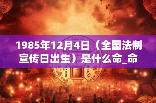 1985年12月4日（全国法制宣传日出生）是什么命_命运如何