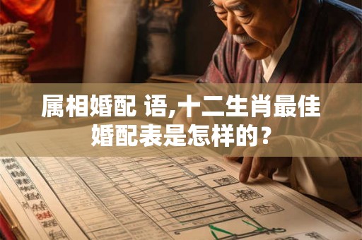属相婚配 语,十二生肖最佳婚配表是怎样的？