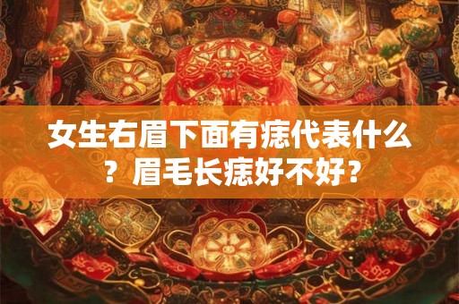 女生右眉下面有痣代表什么?眉毛长痣好不好? 女生右眉下面有痣代表什么?眉毛长痣好不好?
