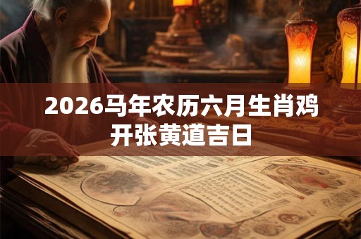 2026马年农历六月生肖鸡开张黄道吉日