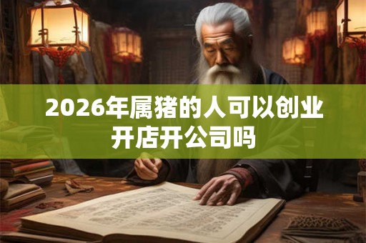 2026年属猪的人可以创业开店开公司吗