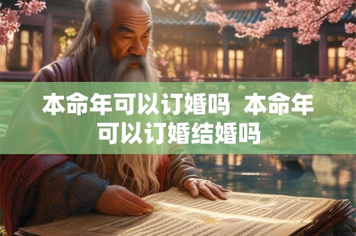 本命年可以订婚吗  本命年可以订婚结婚吗
