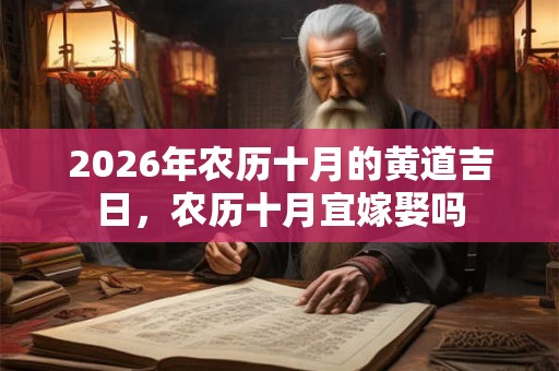 2026年农历十月的黄道吉日，农历十月宜嫁娶吗