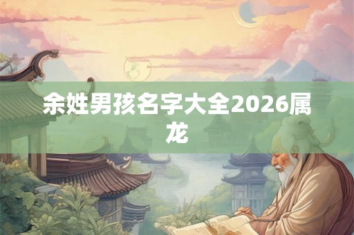 余姓男孩名字大全2026属龙