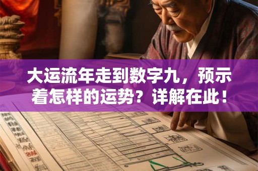 大运流年走到数字九，预示着怎样的运势？详解在此！