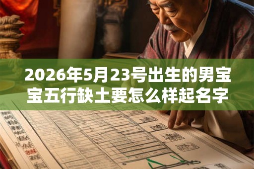 2026年5月23号出生的男宝宝五行缺土要怎么样起名字