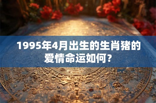 1995年4月出生的生肖猪的爱情命运如何？