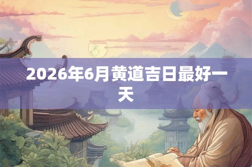 2026年6月黄道吉日最好一天