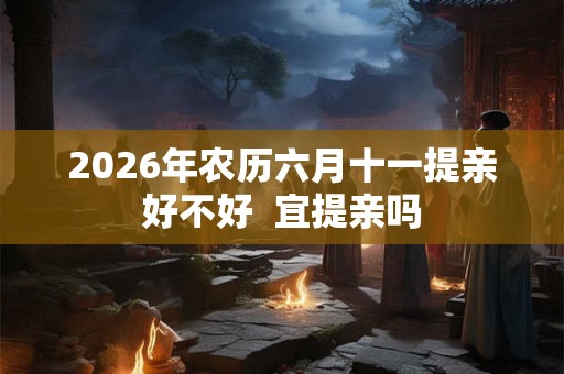 2026年农历六月十一提亲好不好  宜提亲吗