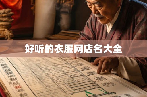 好听的衣服网店名大全