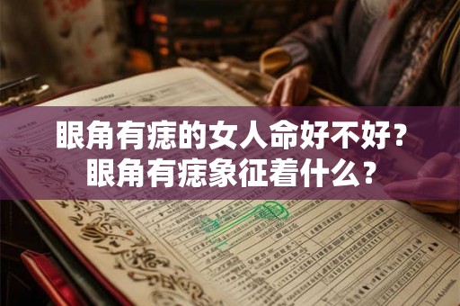 眼角有痣的女人命好不好？眼角有痣象征着什么？