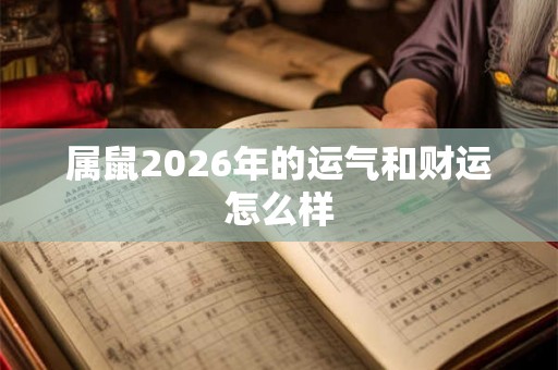 属鼠2026年的运气和财运怎么样