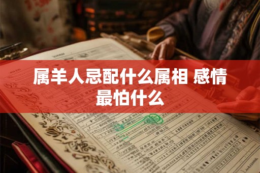 属羊人忌配什么属相 感情最怕什么