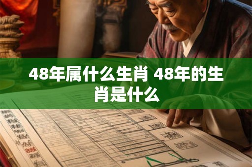48年属什么生肖 48年的生肖是什么
