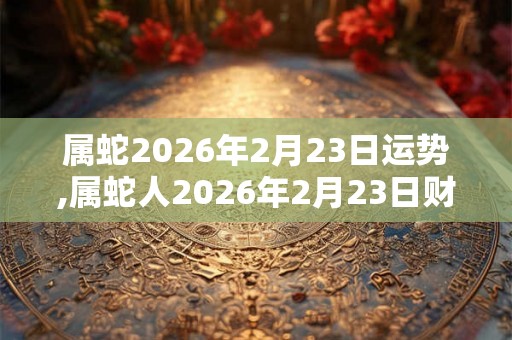属蛇2026年2月23日运势,属蛇人2026年2月23日财运,生肖蛇2026年2月23日运势