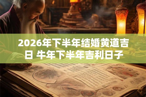 2026年下半年结婚黄道吉日 牛年下半年吉利日子