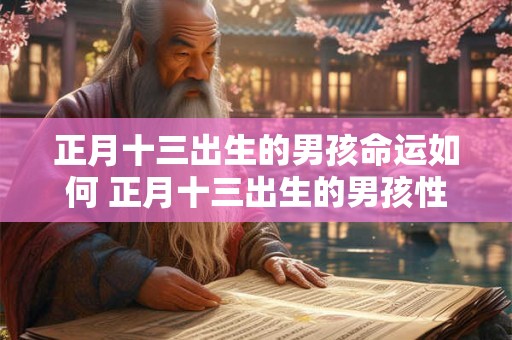 正月十三出生的男孩命运如何 正月十三出生的男孩性格分析 正月十三出生的男孩命运如何 正月十三出生的男孩性格分析