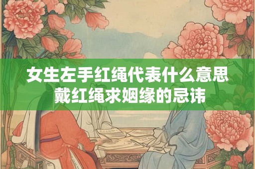 女生左手红绳代表什么意思 戴红绳求姻缘的忌讳
