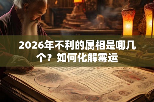 2026年不利的属相是哪几个？如何化解霉运