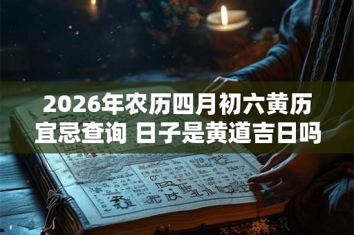 2026年农历四月初六黄历宜忌查询 日子是黄道吉日吗 2026年农历四月初六黄历宜忌查询 日子是黄道吉日吗