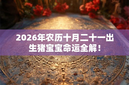 2026年农历十月二十一出生猪宝宝命运全解！