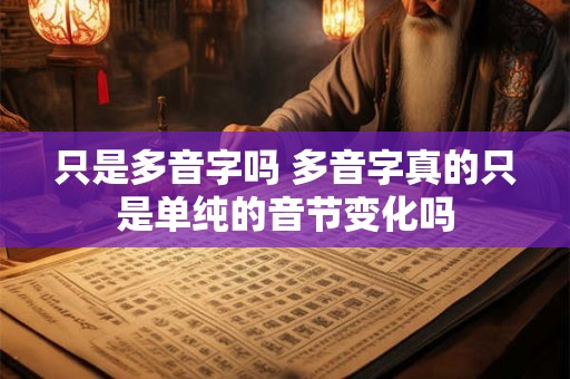 只是多音字吗 多音字真的只是单纯的音节变化吗 只是多音字吗 多音字真的只是单纯的音节变化吗