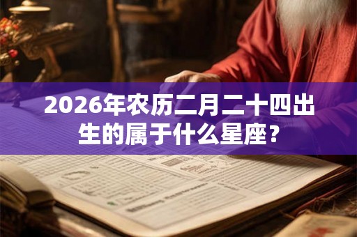 2026年农历二月二十四出生的属于什么星座? 2026年农历二月二十四出生的属于什么星座?