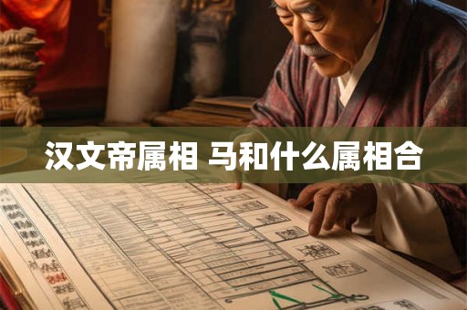 汉文帝属相 马和什么属相合