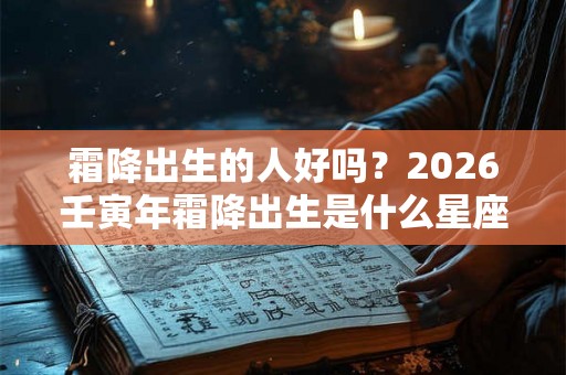 霜降出生的人好吗？2026壬寅年霜降出生是什么星座