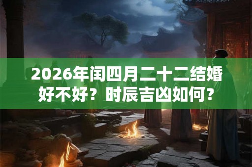 2026年闰四月二十二结婚好不好？时辰吉凶如何？