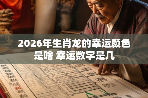 2026年生肖龙的幸运颜色是啥 幸运数字是几 2026年生肖龙的幸运颜色是啥 幸运数字是几