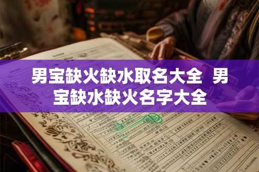男宝缺火缺水取名大全 男宝缺水缺火名字大全 男宝缺火缺水取名大全 男宝缺水缺火名字大全