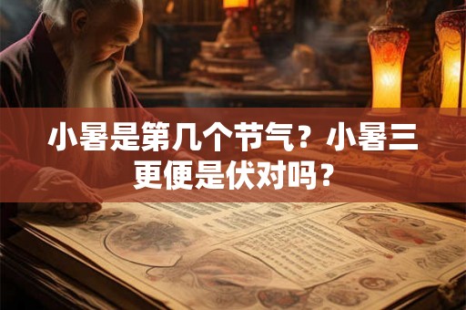 小暑是第几个节气？小暑三更便是伏对吗？