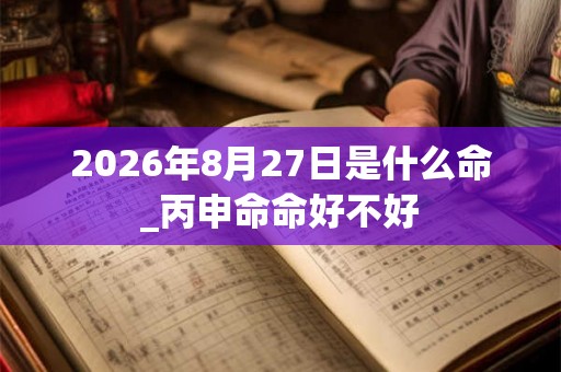 2026年8月27日是什么命_丙申命命好不好