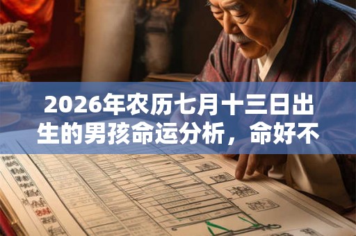 2026年农历七月十三日出生的男孩命运分析，命好不好？