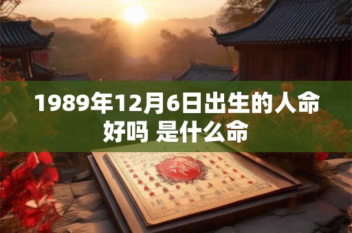 1989年12月6日出生的人命好吗 是什么命