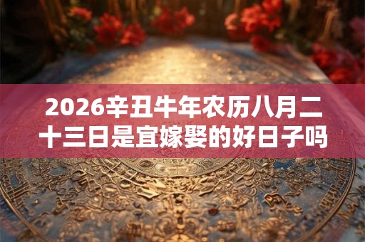 2026辛丑牛年农历八月二十三日是宜嫁娶的好日子吗？