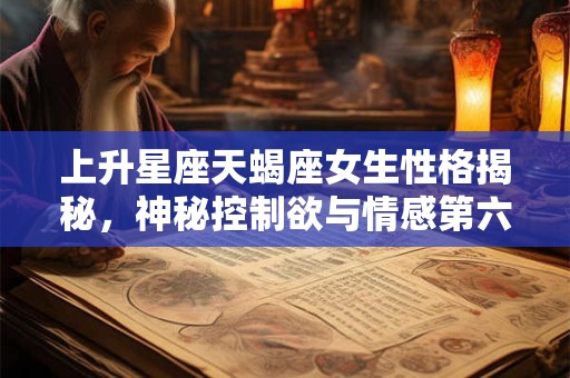 上升星座天蝎座女生性格揭秘，神秘控制欲与情感第六感并存