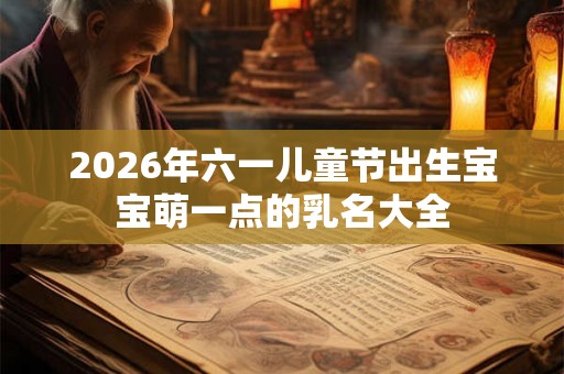 2026年六一儿童节出生宝宝萌一点的乳名大全 2026年六一儿童节出生宝宝萌一点的乳名大全