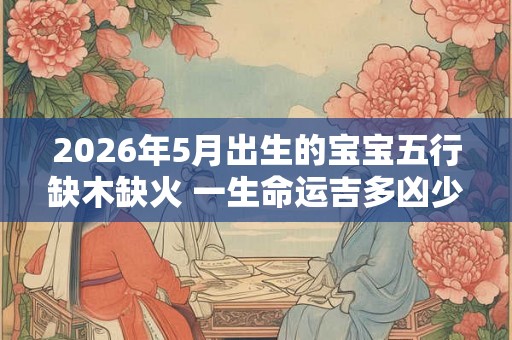 2026年5月出生的宝宝五行缺木缺火 一生命运吉多凶少