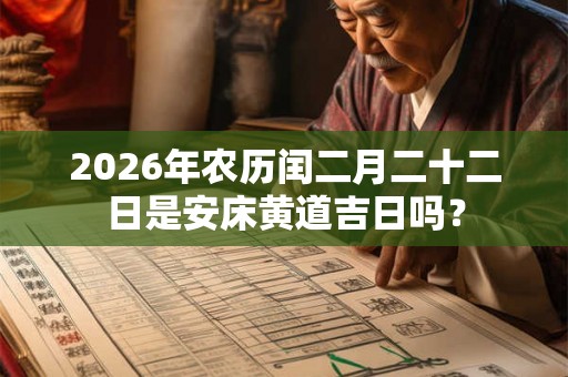2026年农历闰二月二十二日是安床黄道吉日吗？
