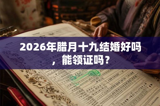 2026年腊月十九结婚好吗,能领证吗? 2026年腊月十九结婚好吗,能领证吗?