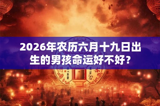 2026年农历六月十九日出生的男孩命运好不好？