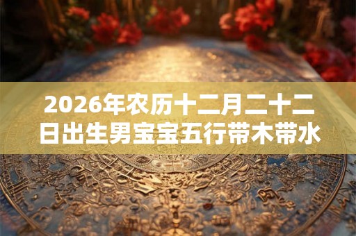 2026年农历十二月二十二日出生男宝宝五行带木带水的男孩名字