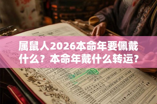 属鼠人2026本命年要佩戴什么？本命年戴什么转运？
