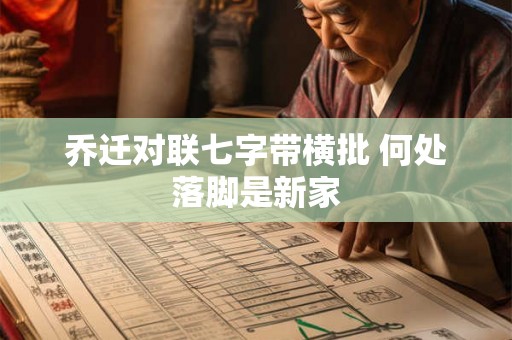 乔迁对联七字带横批 何处落脚是新家