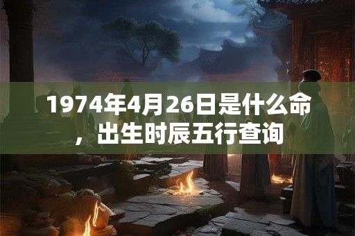1974年4月26日是什么命，出生时辰五行查询