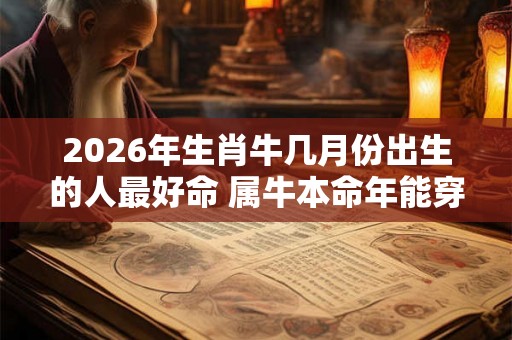 2026年生肖牛几月份出生的人最好命 属牛本命年能穿红色吗