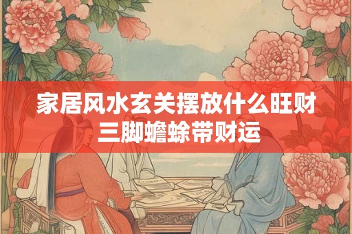 家居风水玄关摆放什么旺财 三脚蟾蜍带财运