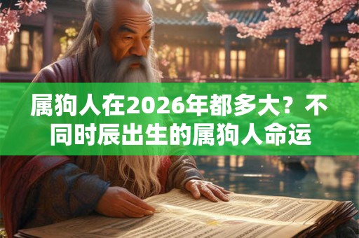 属狗人在2026年都多大？不同时辰出生的属狗人命运